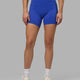 Woman wearing Fusion Mid Short Tights - Power Cobalt