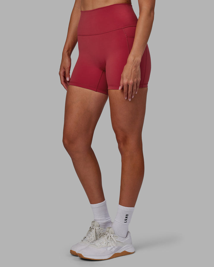 Woman wearing Fusion X-Short Tights - Claret
