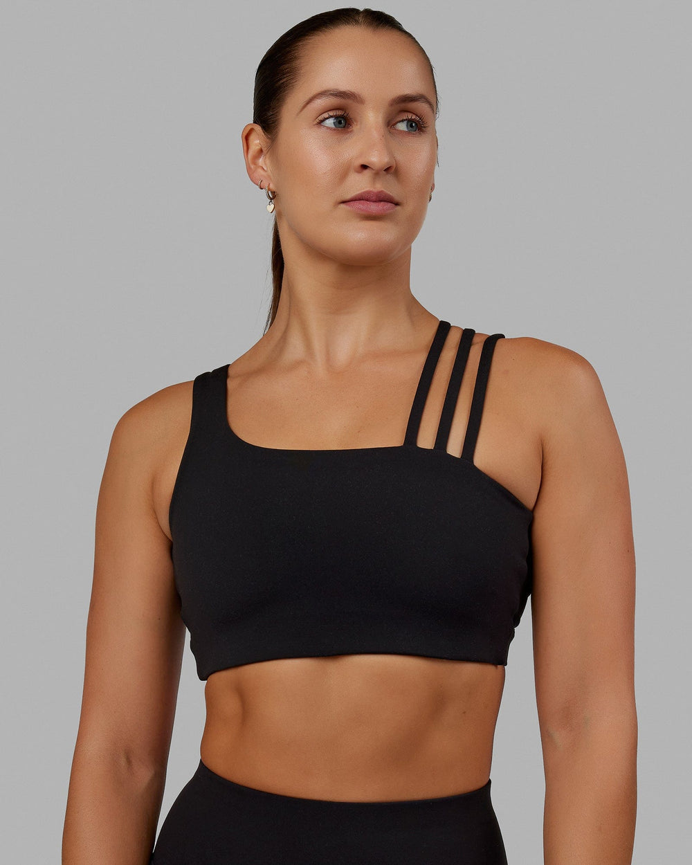 Woman wearing Galvanise Sports Bra - Black