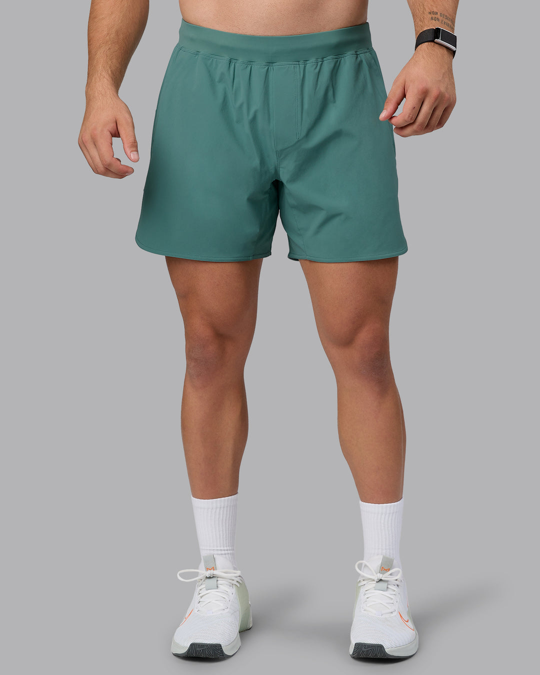 Man wearing Lift 6&quot; Lined Performance Shorts - Sagebrush