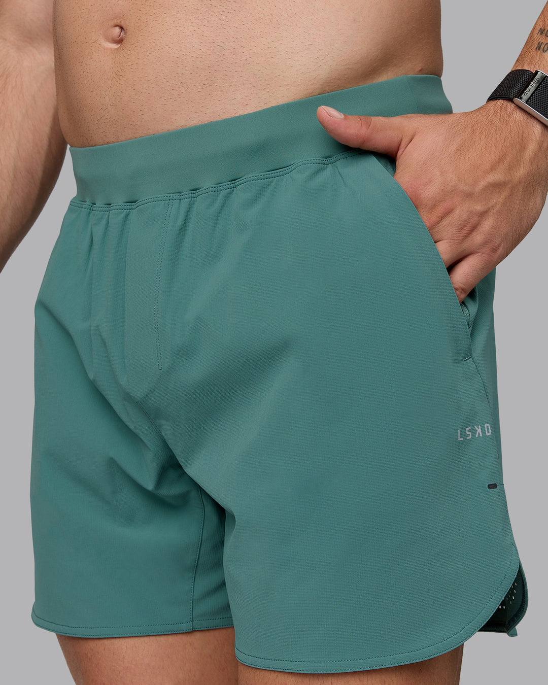 Man wearing Lift 6&quot; Lined Performance Shorts - Sagebrush