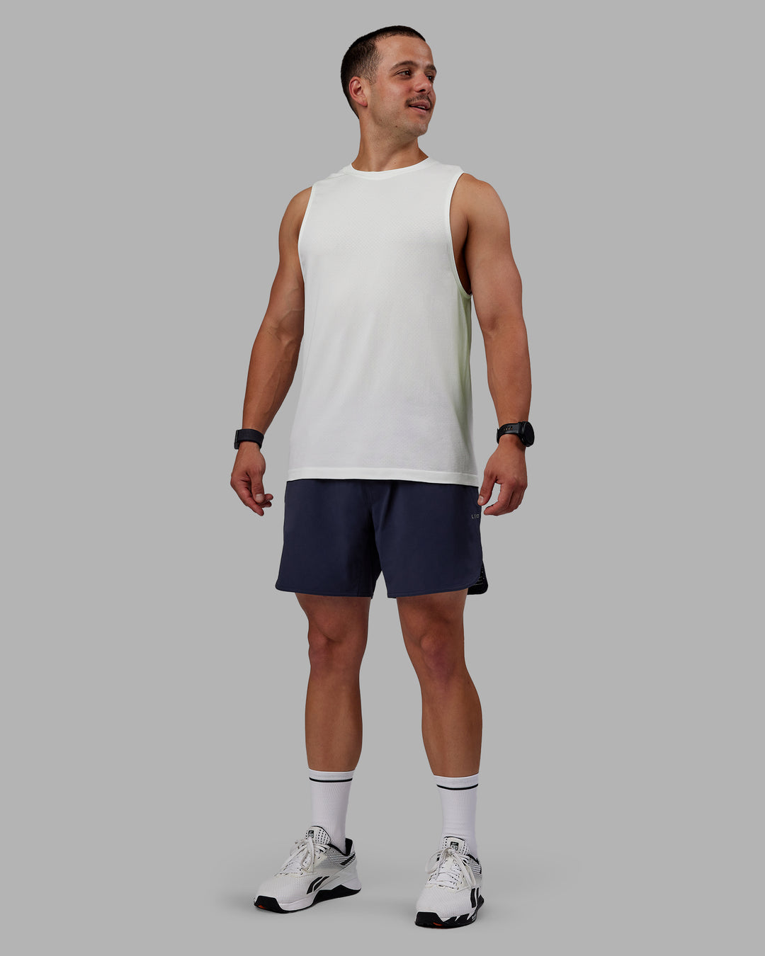 Man wearing Lift 6&quot; Performance Shorts - Future Navy