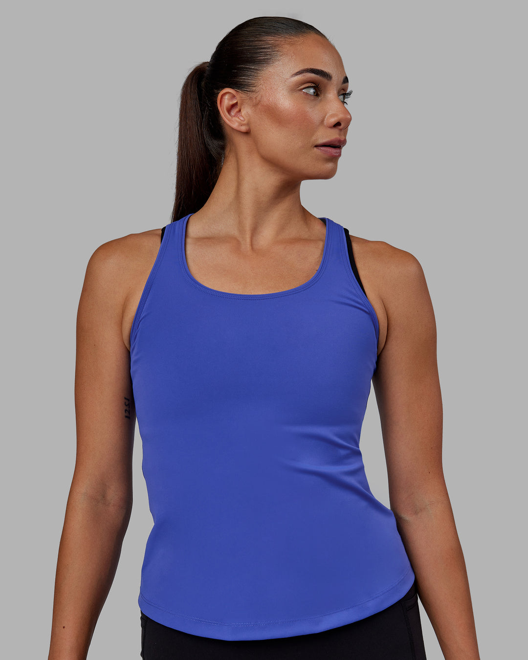 Women Wearing Lift Performance Tank - Power Cobalt