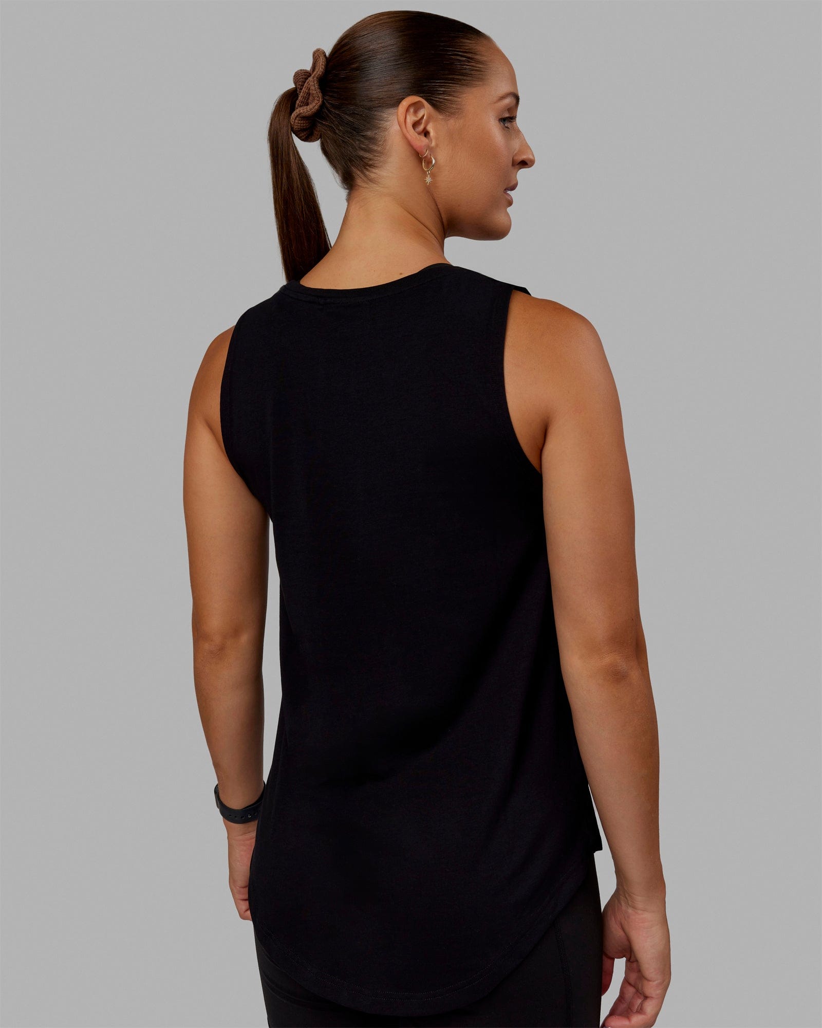 Luna FLXCotton Longline Tank Black Black LSKD