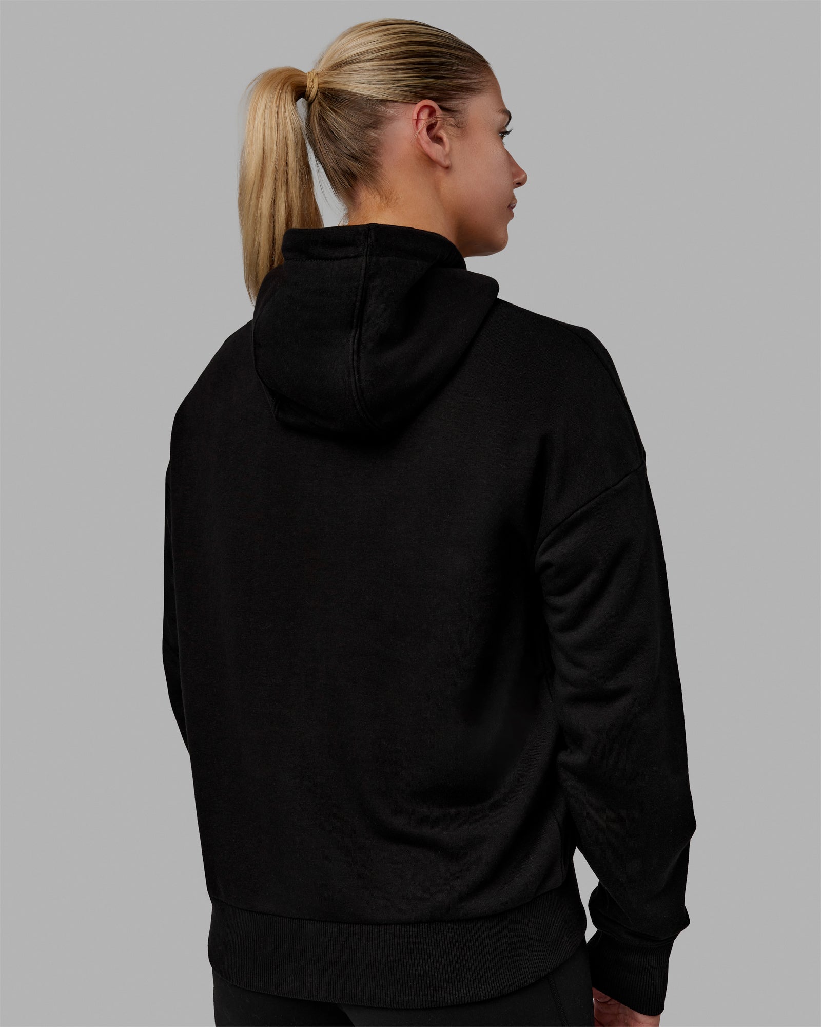 Black zip through hoodie womens best sale