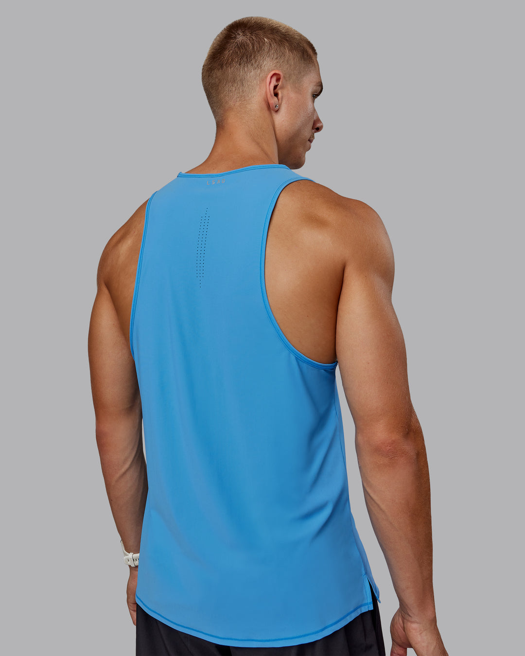 Man wearing Cadence Tank - Azure Blue