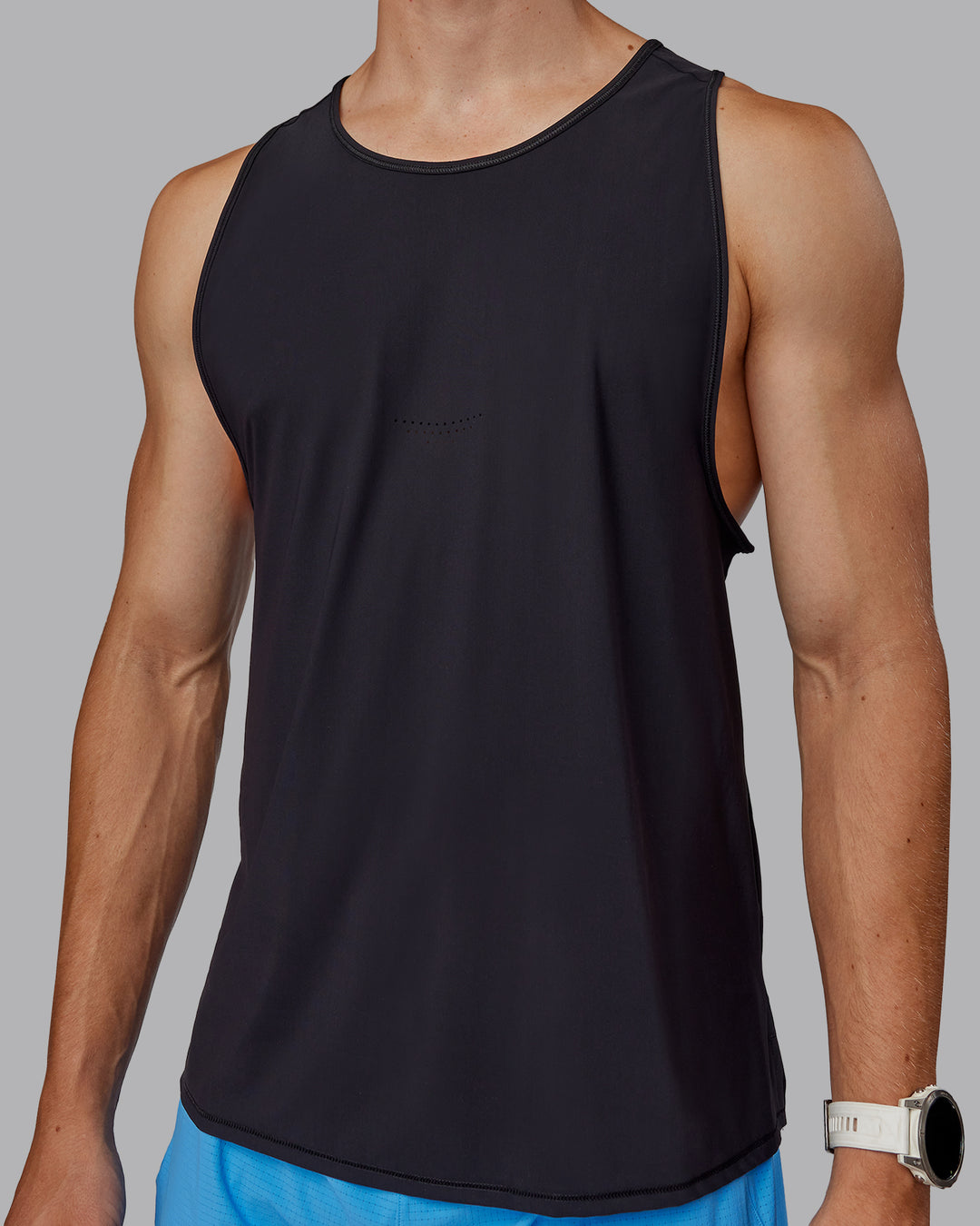 Man wearing Cadence Tank - Black