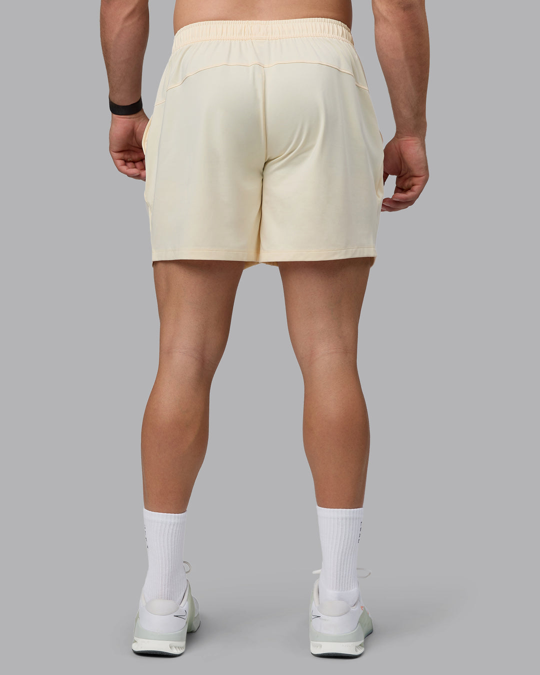 Man wearing Restore 6&quot; CloudFLX Shorts - Ivory