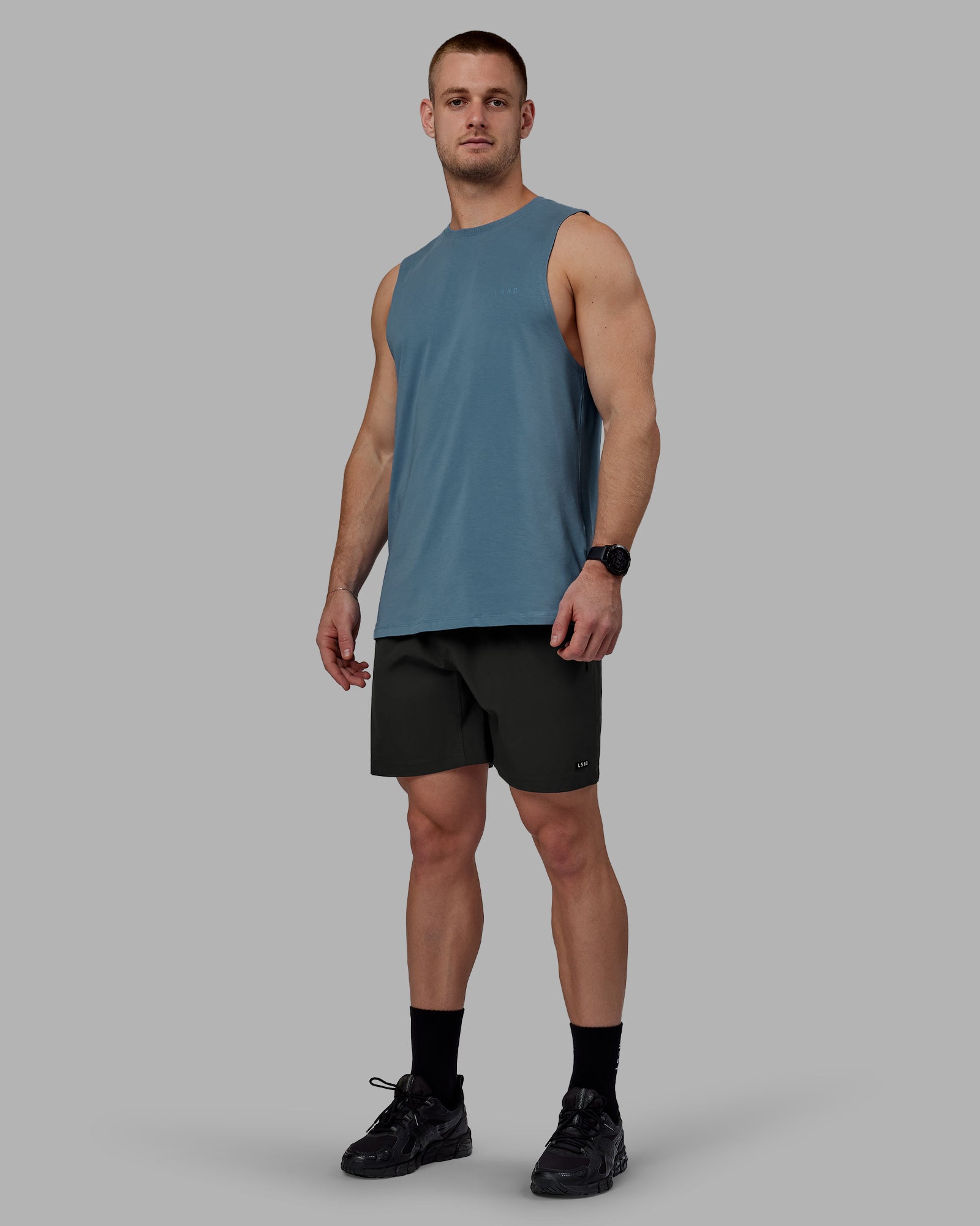 Mens Deluxe PimaFLX Tank - Elemental Blue | LSKD