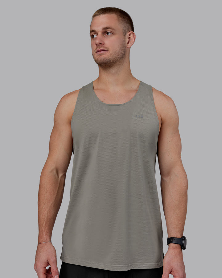 Man wearing Perform VapourFLX Tank - Elephant
