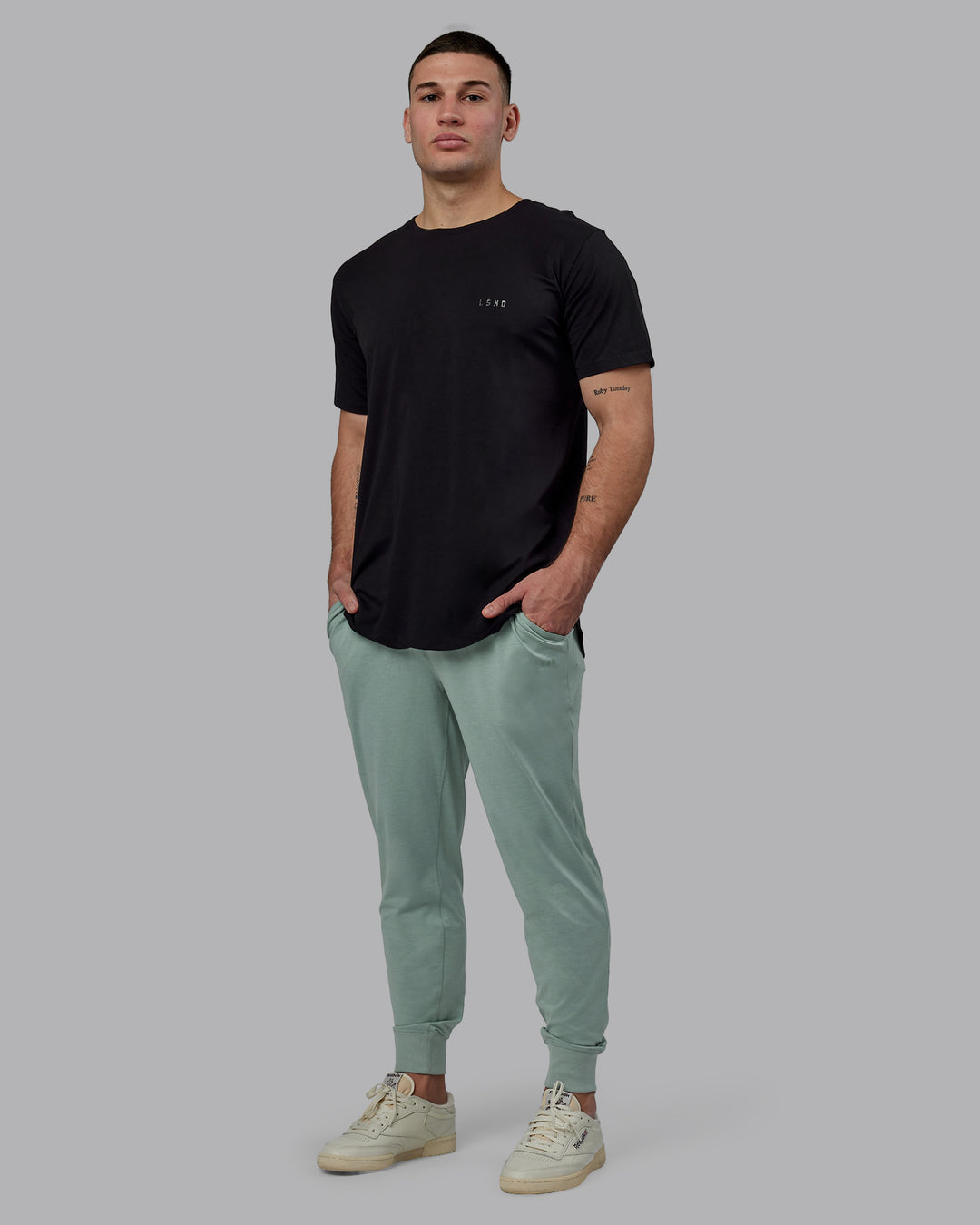 Man Wearing Restore CloudFLX Jogger - Iceberg Green Marl