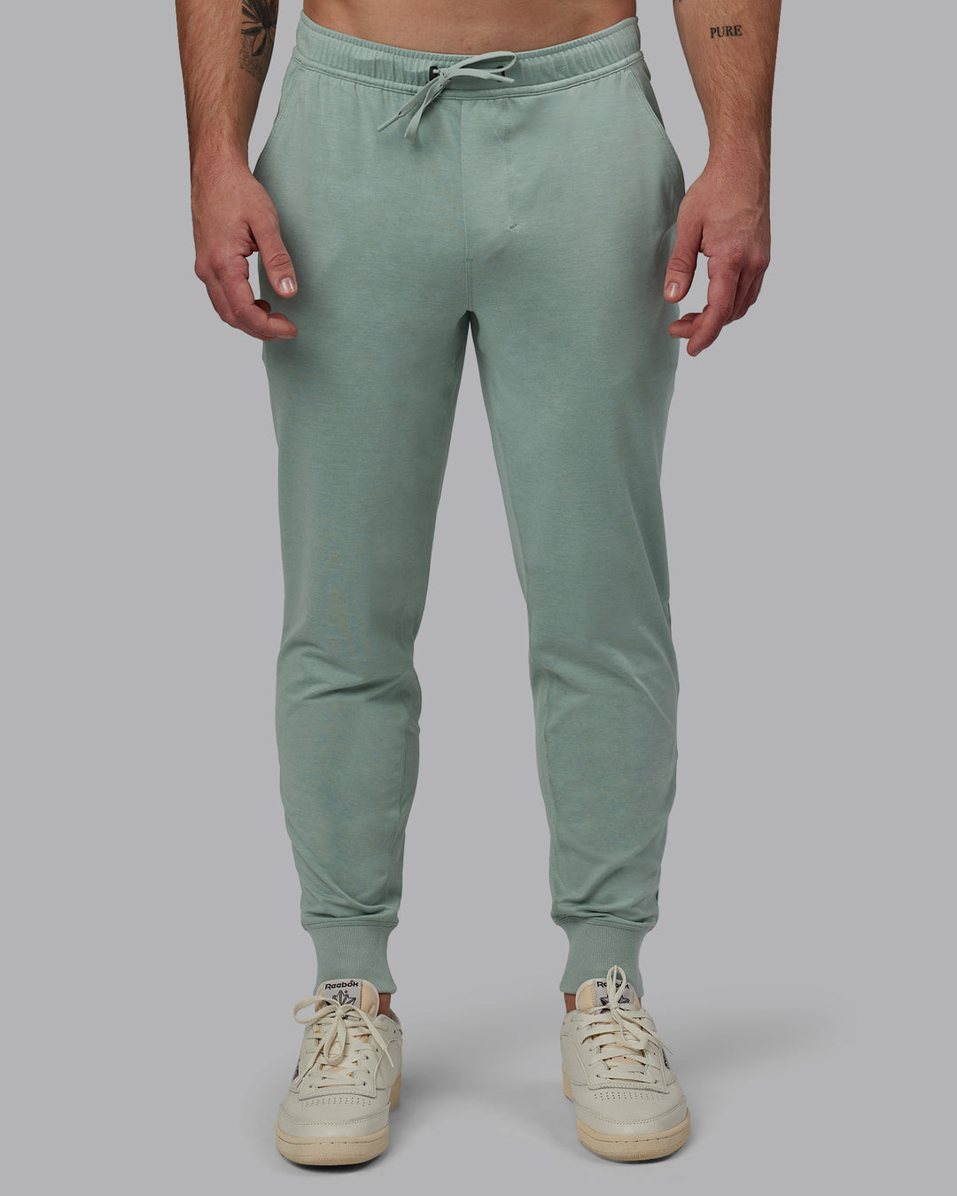 Man Wearing Restore CloudFLX Jogger - Iceberg Green Marl