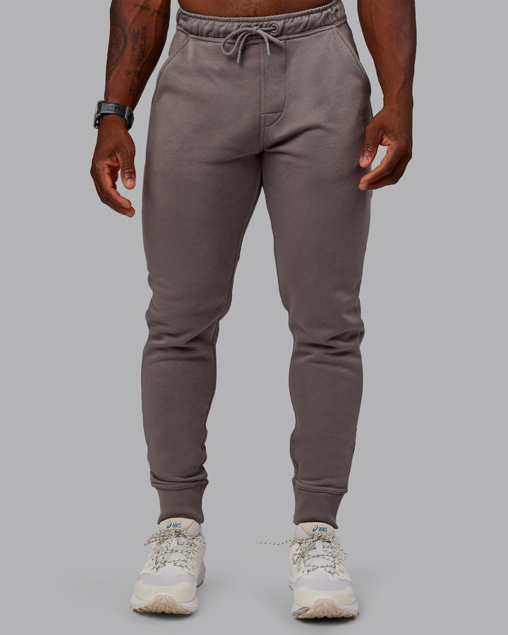 Man wearing Terry Track Pants - Storm Front
