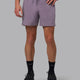 Man wearing Pace 5" Lined Performance Shorts - Purple Sage