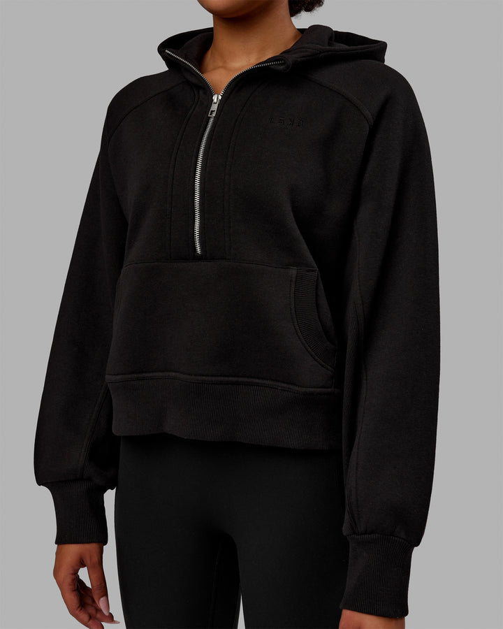 Woman wearing Pursue Hoodie - Black
