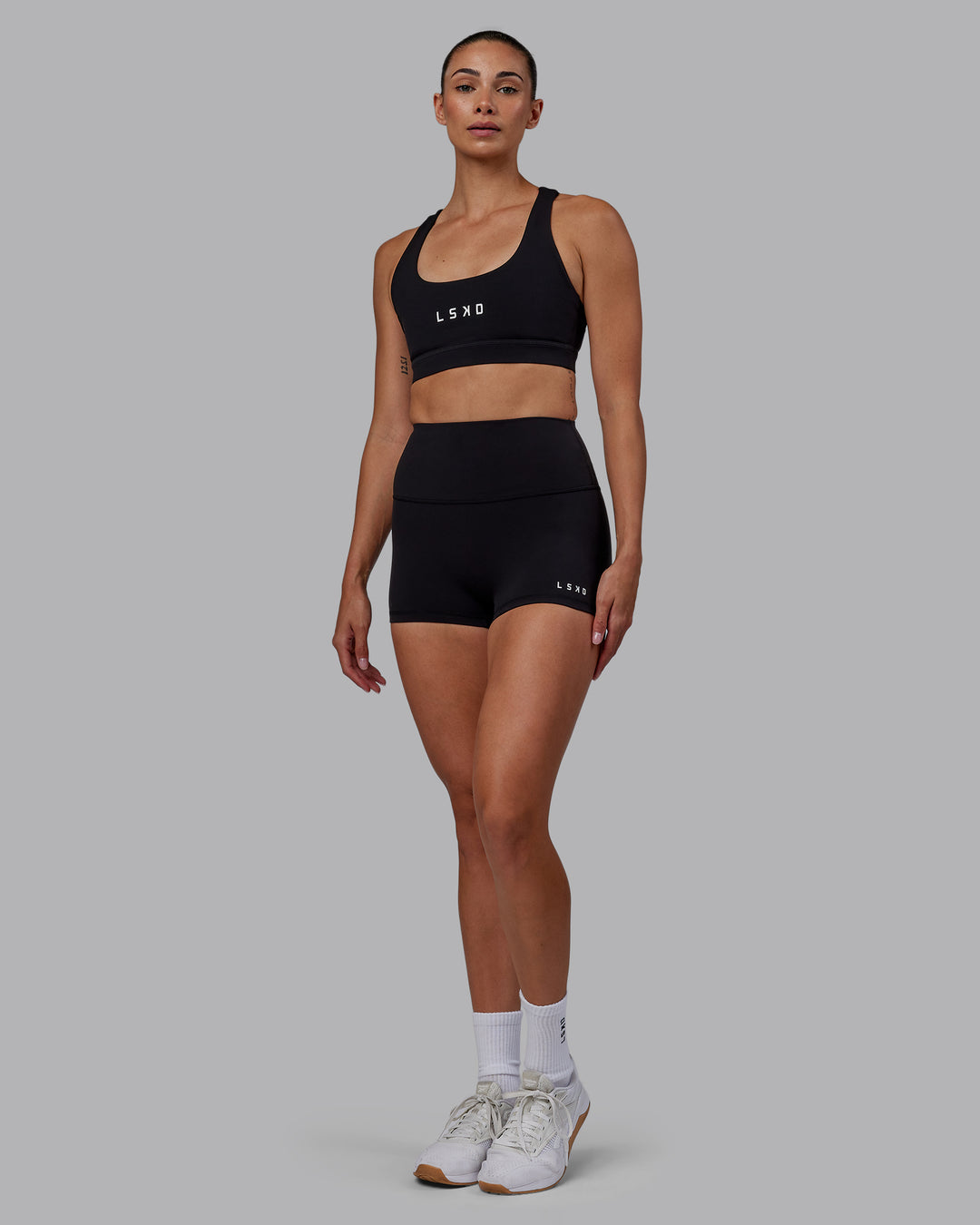 Woman wearing RXD High Waist Micro Short Tights - Black