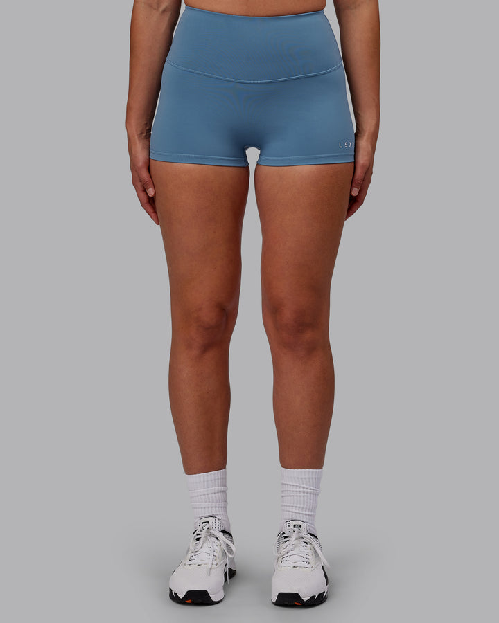 Woman wearing RXD High Waist Micro Short Tights - Elemental Blue
