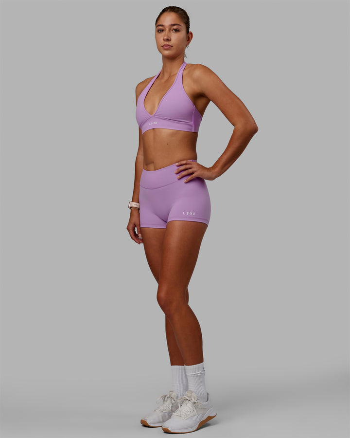 Woman wearing RXD Micro Short Tights - Light Violet