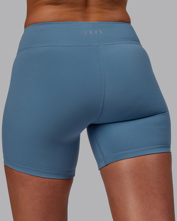 Woman wearing RXD Mid Short Tights - Elemental Blue
