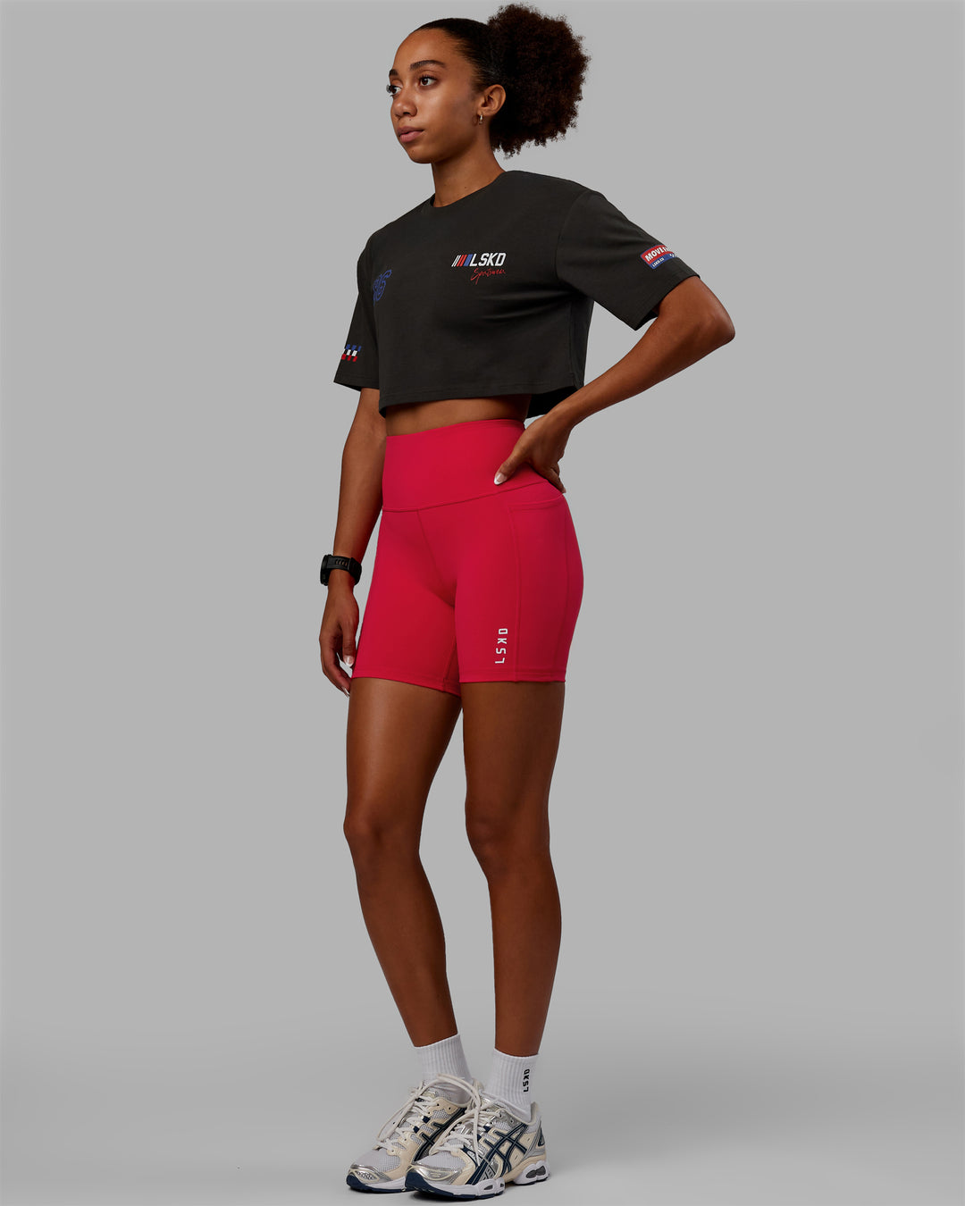 Women Wearing Redline FLXCotton Cropped Tee 