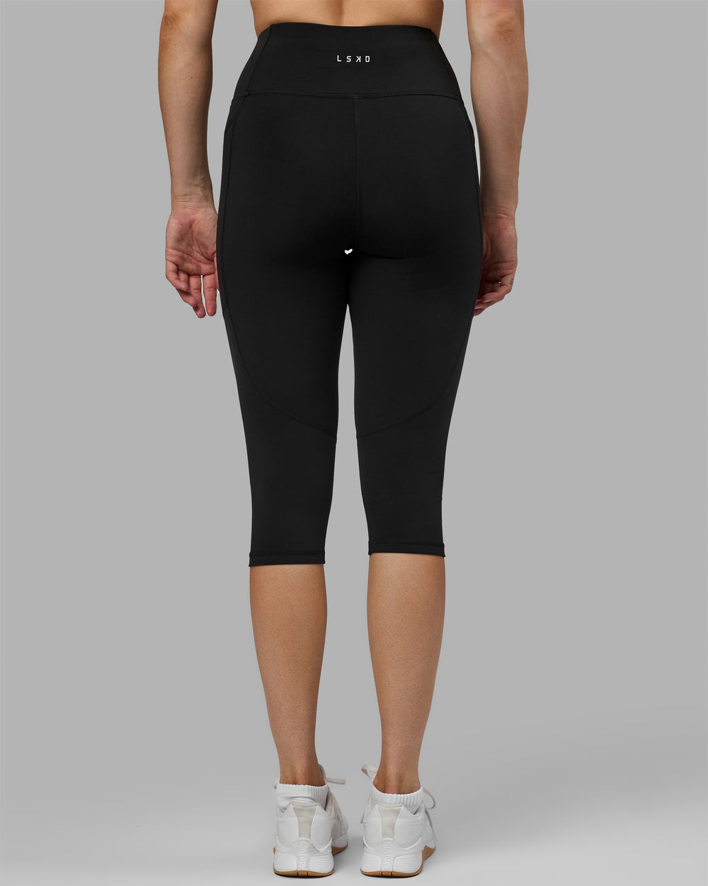 Women Wearing Rep 3/4 Length Tight - Black-Black