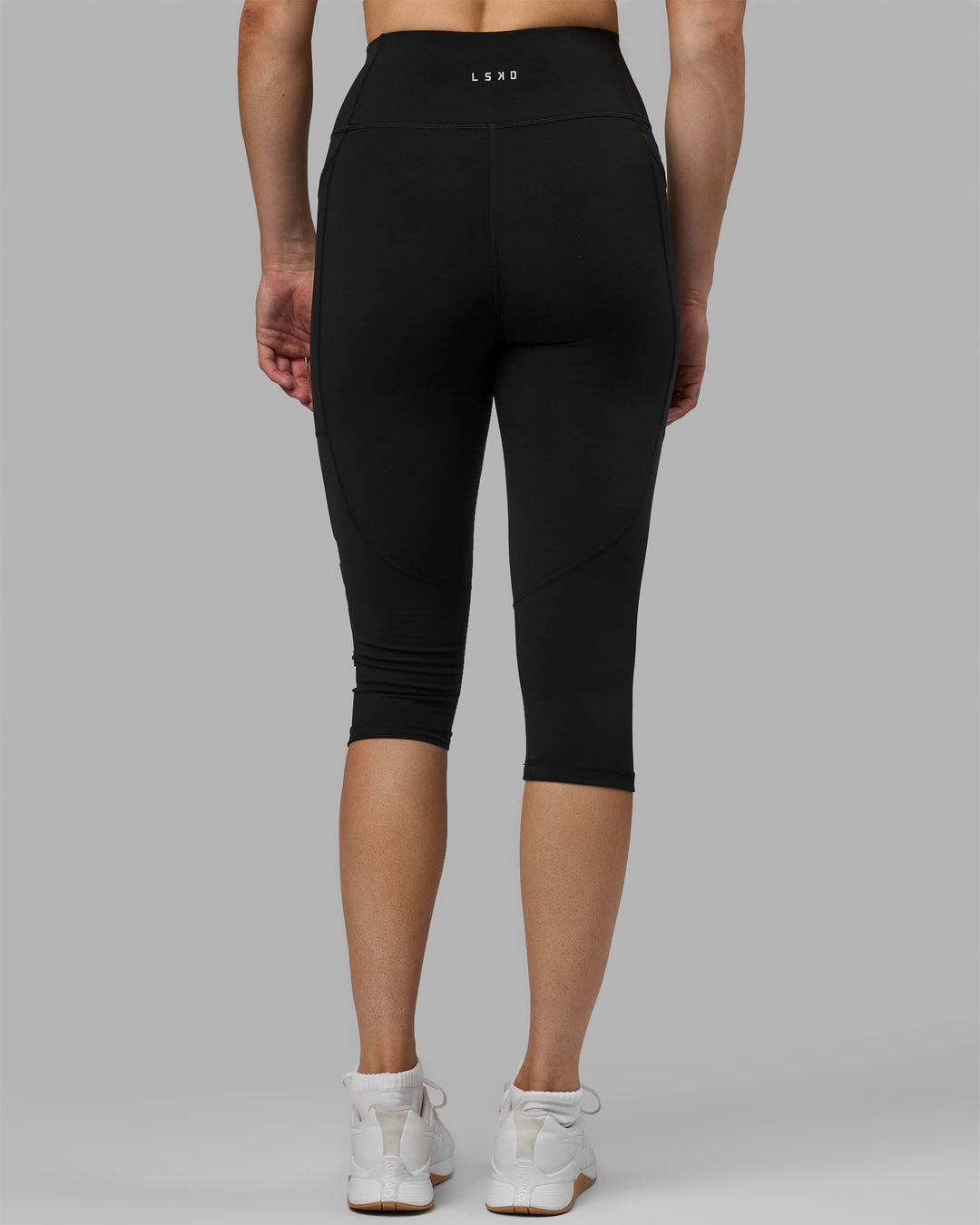 Women Wearing Rep 3/4 Length Tight - Black-White