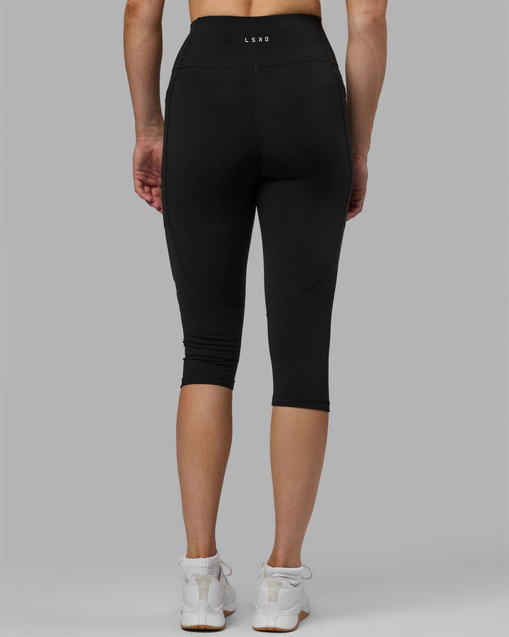 Women Wearing Rep 3/4 Length Tight - Black-White
