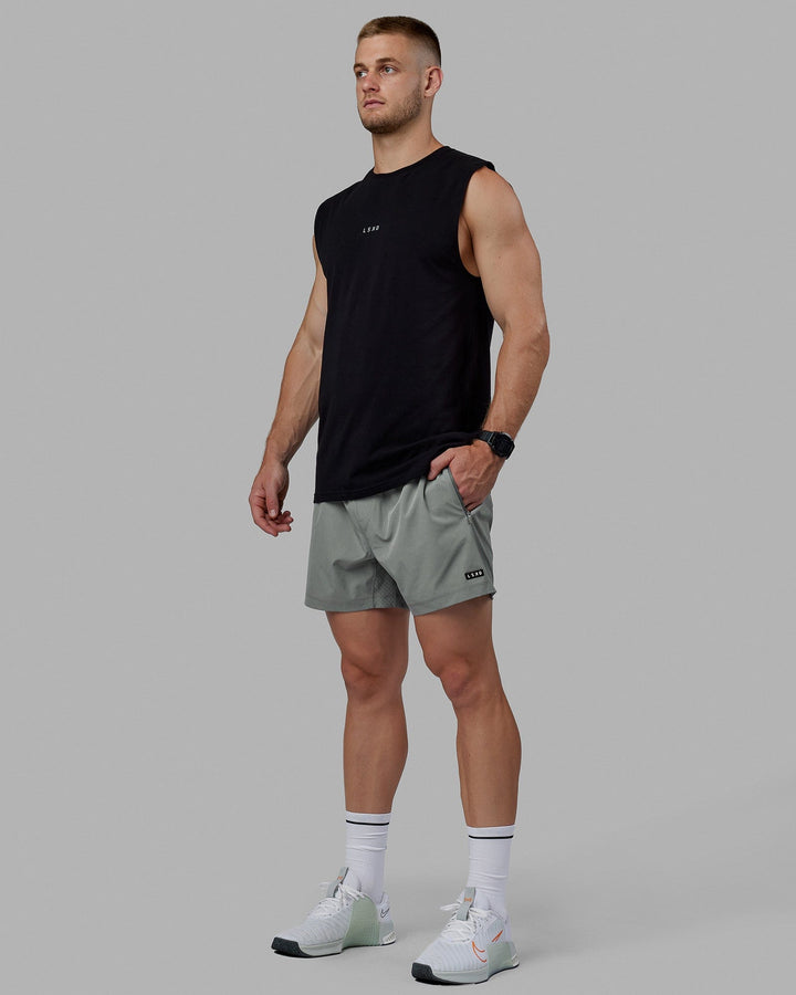 Man wearing Rep 5&quot; Lined Performance Shorts - Graphite
