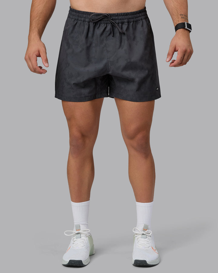 Man wearing Rep 5&quot; Performance Shorts - Digital Camo Pirate Black
