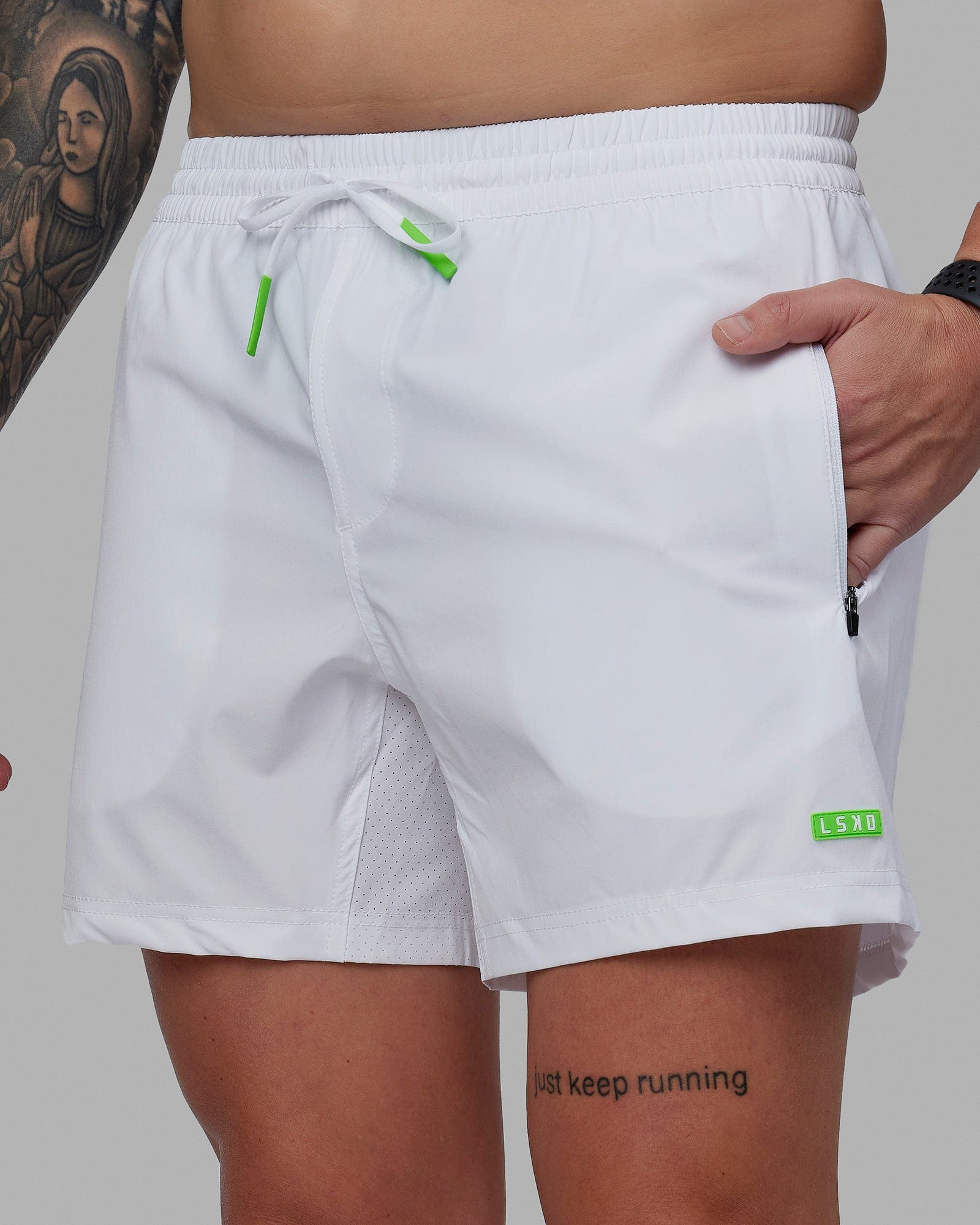 White 5 hot sale inch shorts