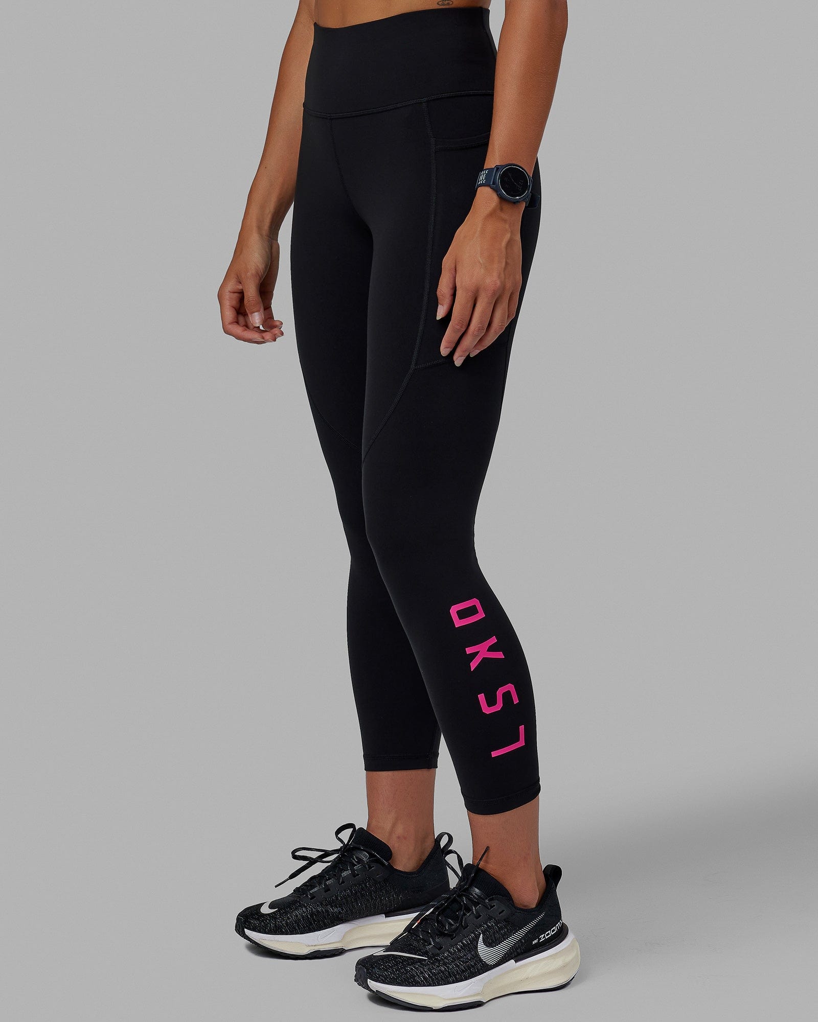 Rep 7/8 Length Tights - Ultra Pink-White