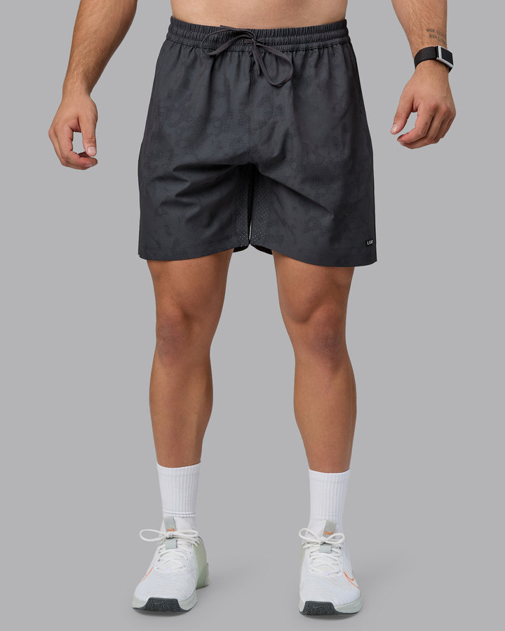 Man wearing Rep 7&quot; Performance Shorts - Digital Camo Pirate Black
