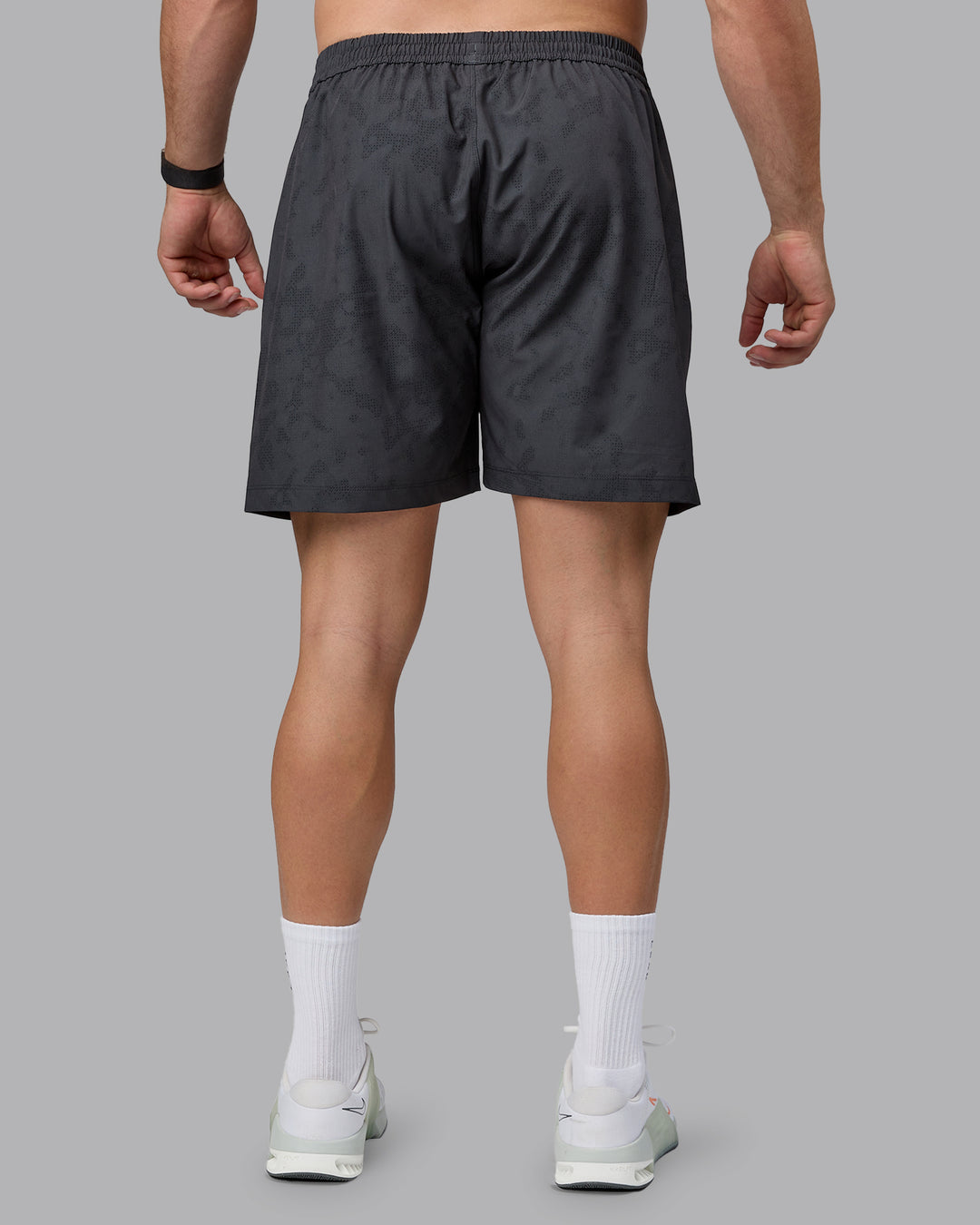 Man wearing Rep 7&quot; Performance Shorts - Digital Camo Pirate Black