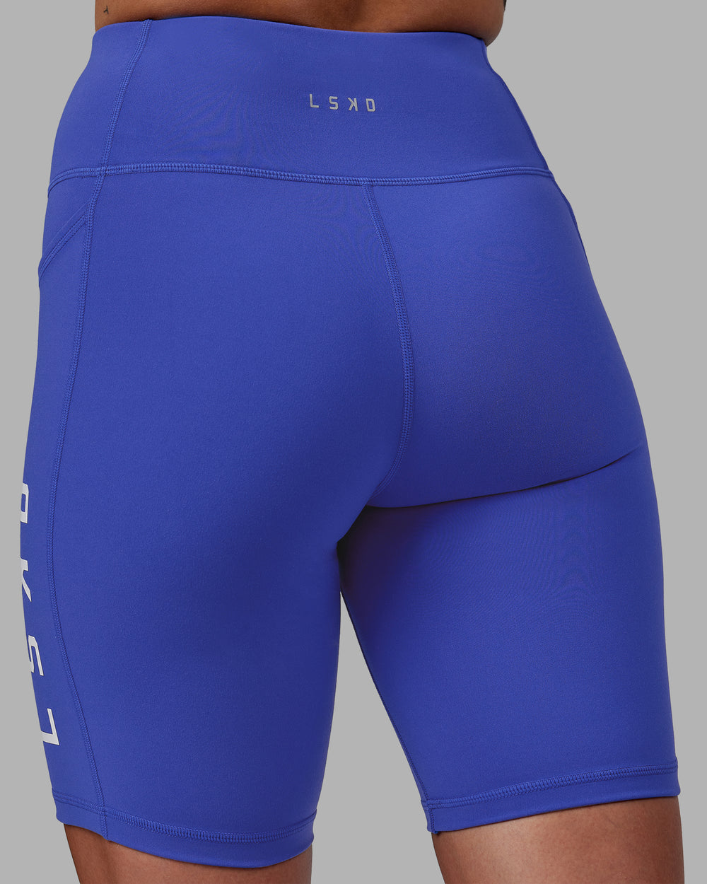 Women Wearing Rep Bike Short Tight - Power Cobalt-White