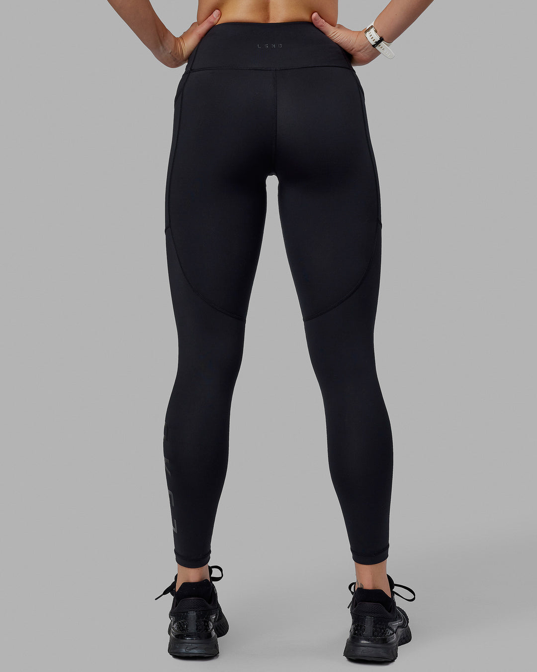 Woman wearing Rep Full Length Tight - Black-Black