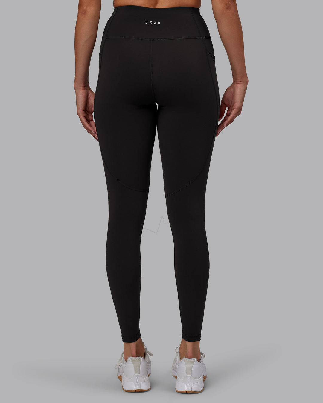 Women Wearing Rep Full Length Tight - Pirate Black-White