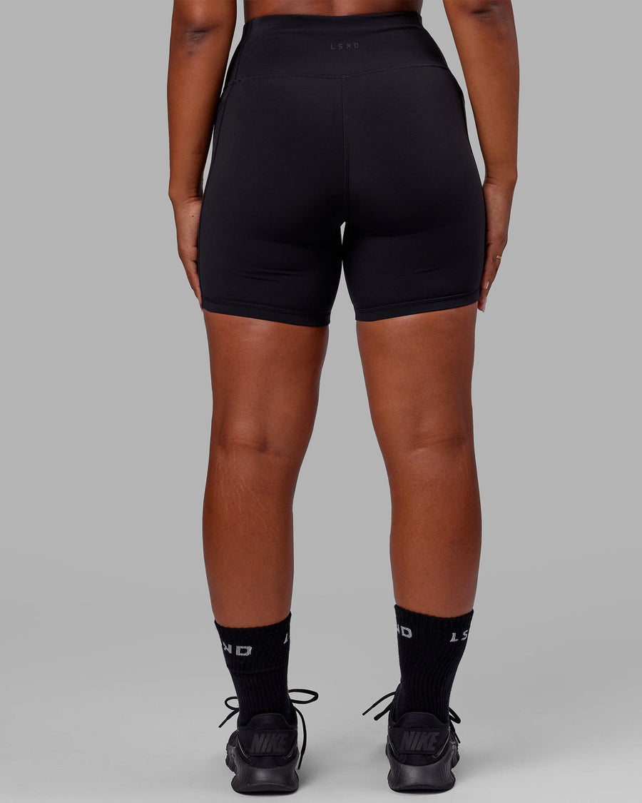 Rep Mid Short Tights - Black-Black | LSKD