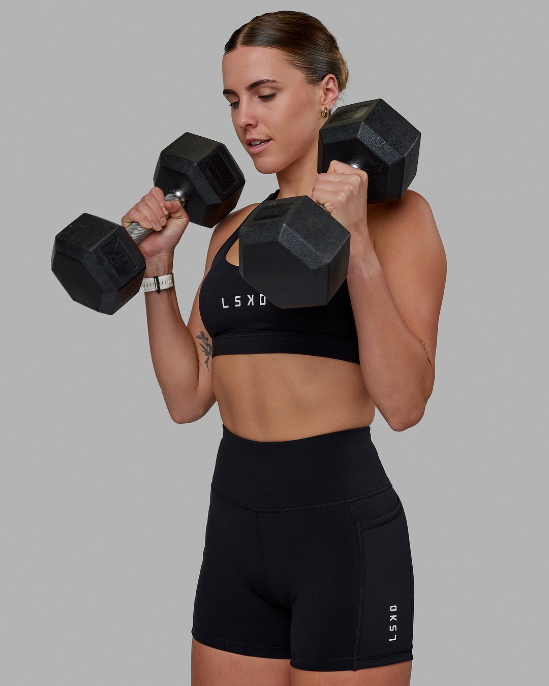 Rep Sports Bra - Black-White