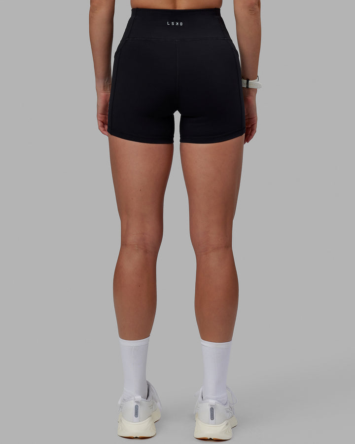 Women Wearing Rep X-Short Tights - Black-White
