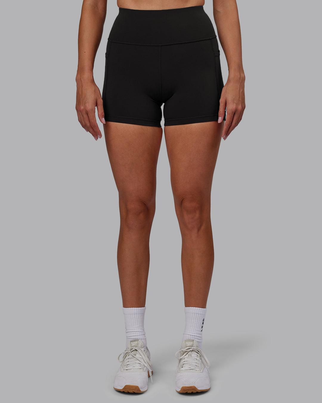 Women Wearing Rep X-Short Tight - Pirate Black-White