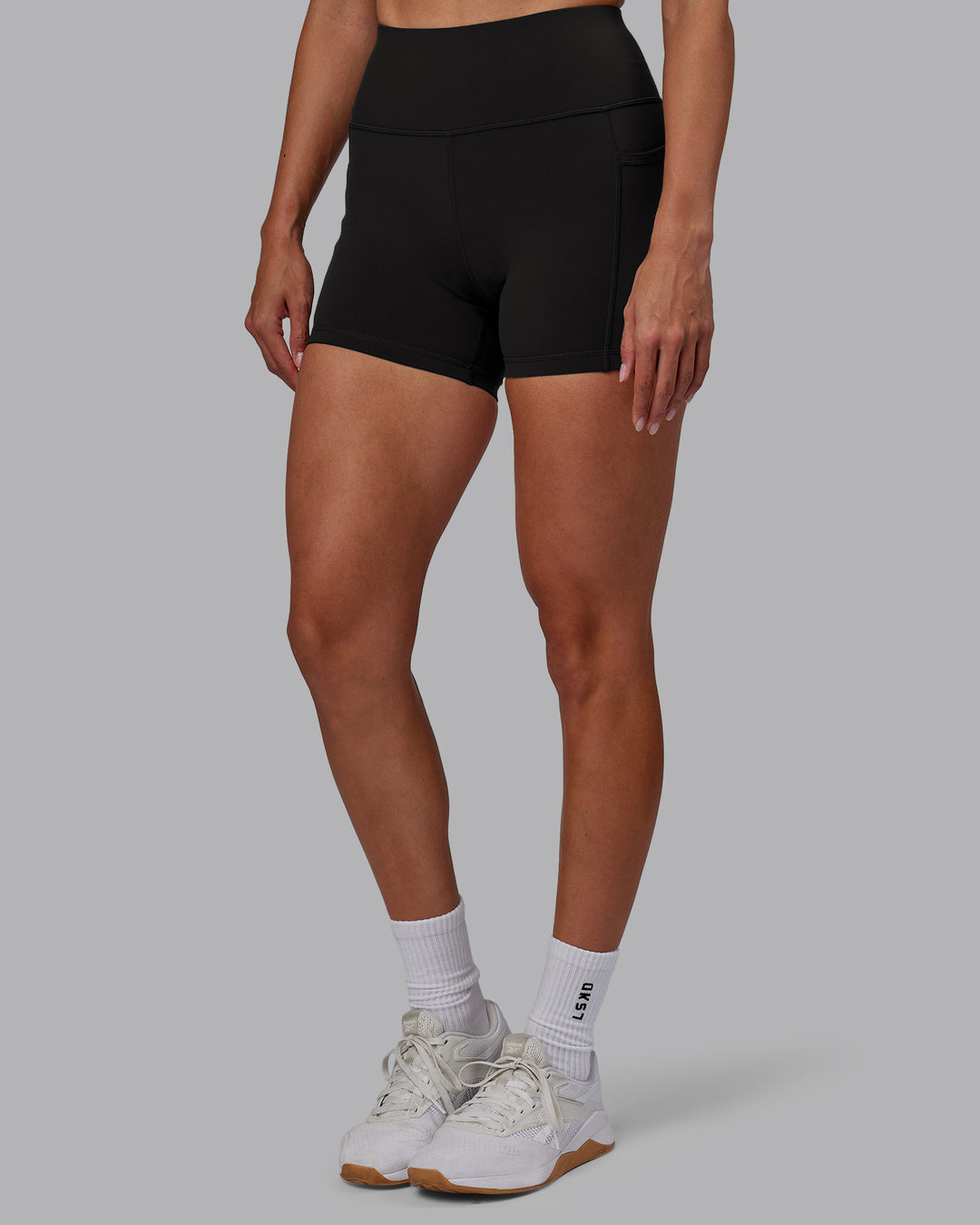 Women Wearing Rep X-Short Tight - Pirate Black-White