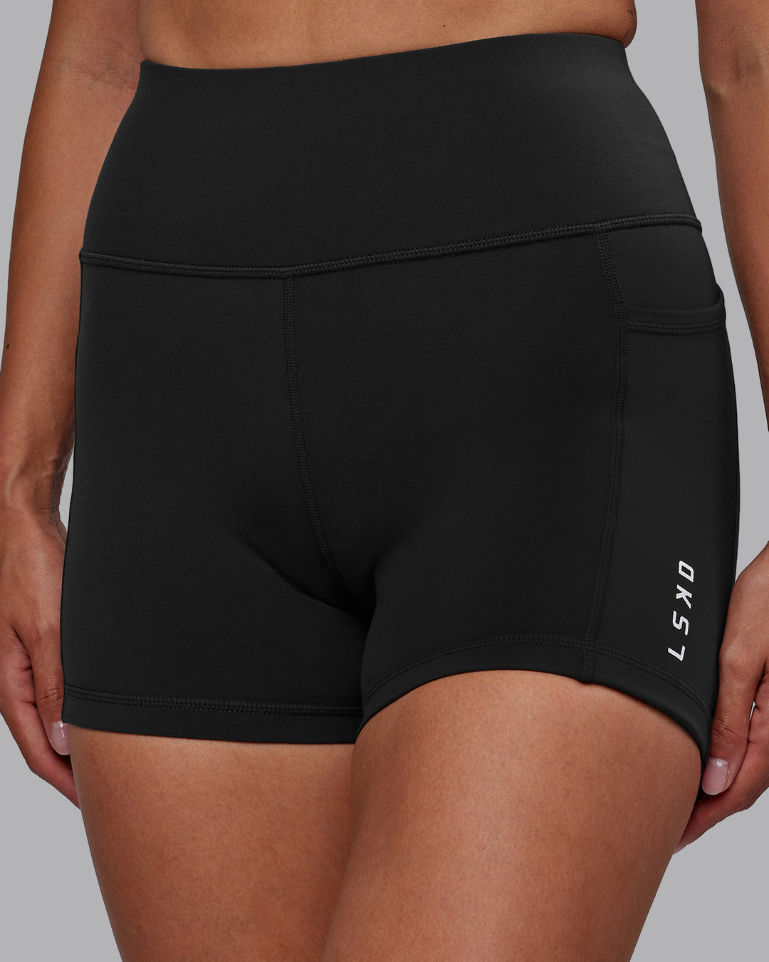 Women Wearing Rep X-Short Tight - Pirate Black-White