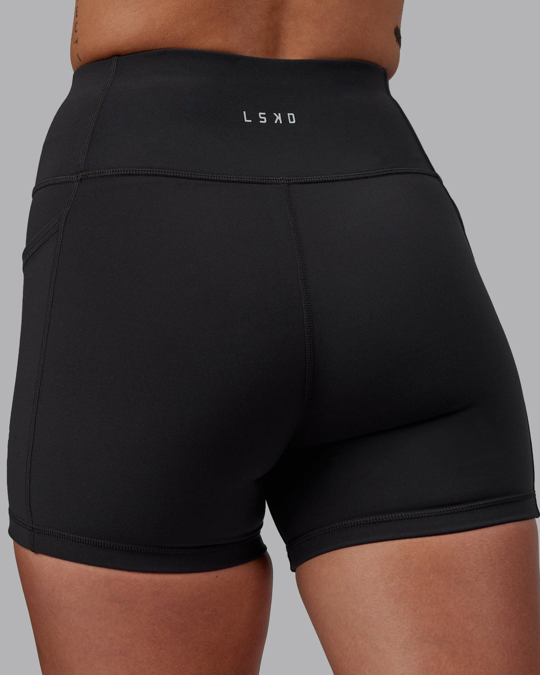 Women Wearing Rep X-Short Tight - Pirate Black-White