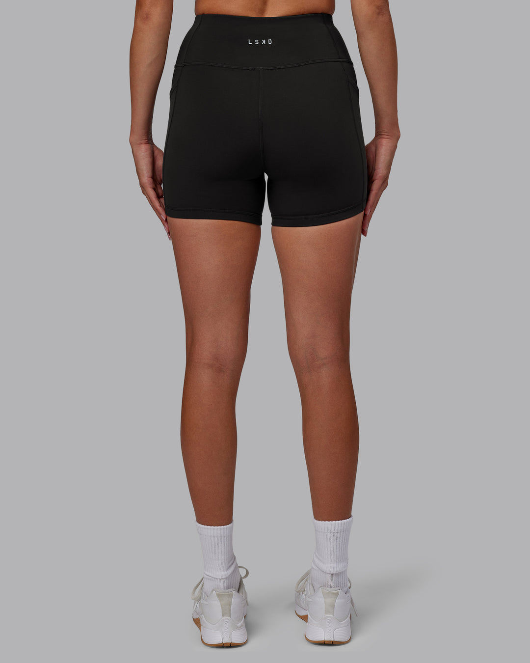 Women Wearing Rep X-Short Tight - Pirate Black-White