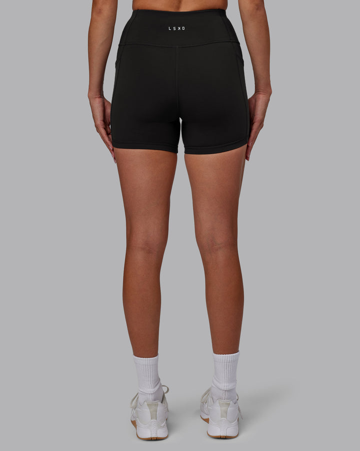 Women Wearing Rep X-Short Tight - Pirate Black-White
