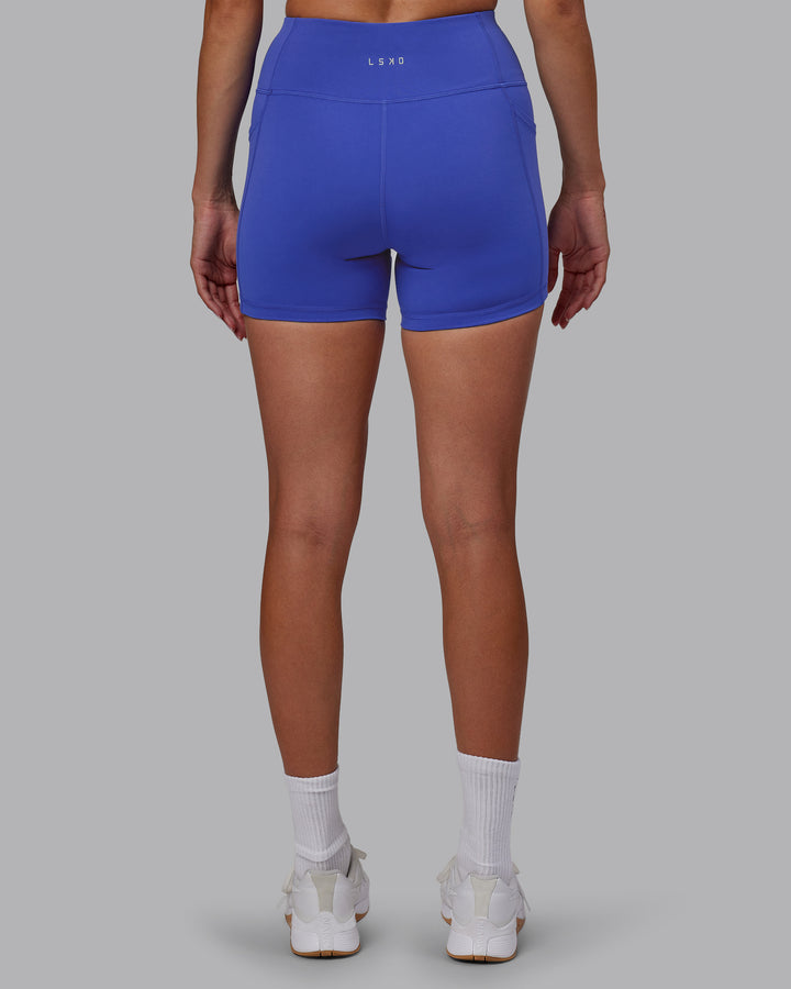 Women Wearing Rep X-Short Tight - Power Cobalt-White
