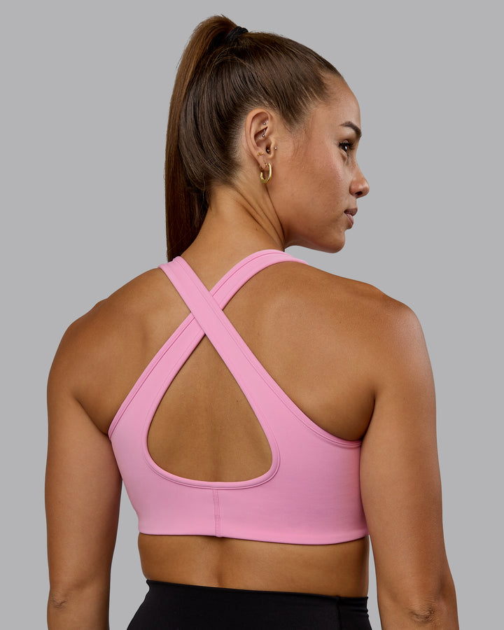 Woman wearing Stamina Sports Bra - Bubblegum
