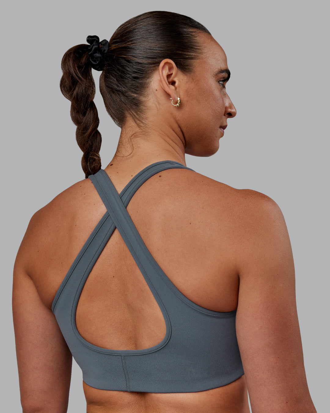 Woman wearing Stamina Sports Bra - Turbulence