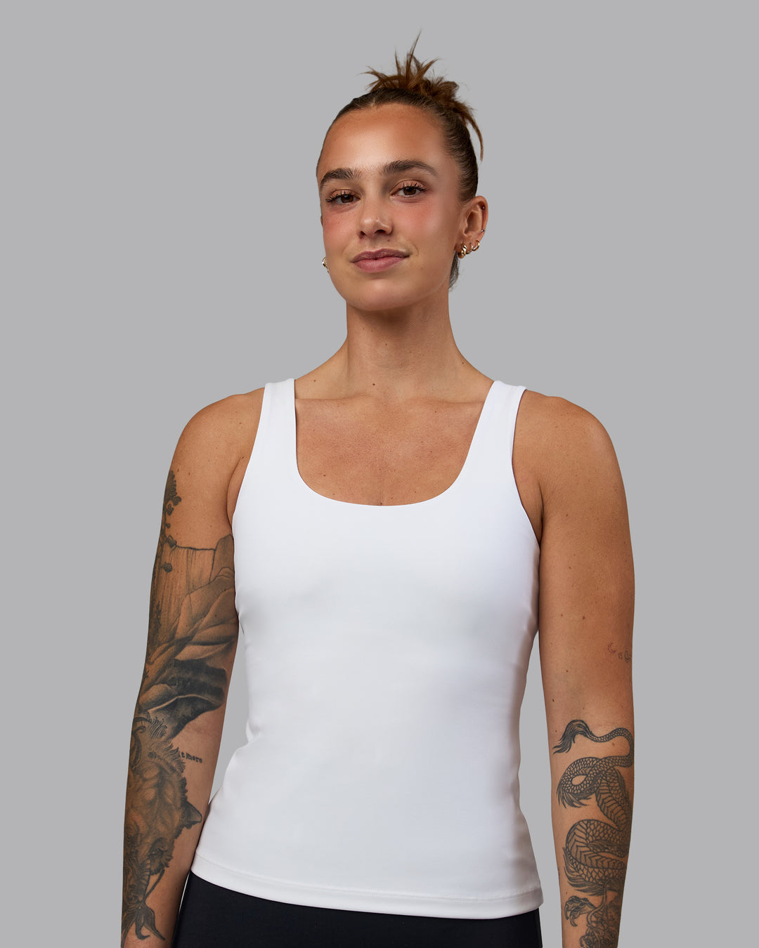 Staple Active Shelf Bra Tank - White | LSKD