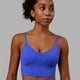 Woman wearing Streamline Bra - Power Cobalt